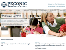 Tablet Screenshot of peconicteachercenter.org